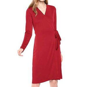 NWT Lark & Ro Matte Jersey Long Sleeve Wrap Dress